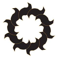 vector round logo design one