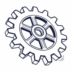 gear icon vector illustration