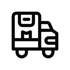 Fototapeta premium delivery truck line icon. Clean and minimalist vector icon for websites, mobile apps, presentations, and logos. Fully scalable and customizable for any project.