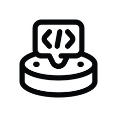 database line icon. Clean and minimalist vector icon for websites, mobile apps, presentations, and logos. Fully scalable and customizable for any project.