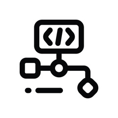 work flow line icon. Clean and minimalist vector icon for websites, mobile apps, presentations, and logos. Fully scalable and customizable for any project.