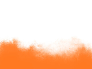 Orange fog or smoke overlay on transparent background. Toxic steam explosion effect with rising red fog. Ideal PNG texture for creative graphic design, special effects, and various projects.