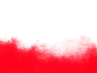 Red fog or smoke overlay on transparent background. Toxic steam explosion effect with rising red fog. Ideal PNG texture for creative graphic design, special effects, and various projects.