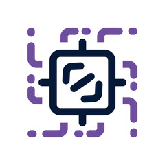 chip dual tone icon. Sleek and modern vector icon for websites, mobile apps, marketing materials, and corporate design. Fully scalable and ready to use.