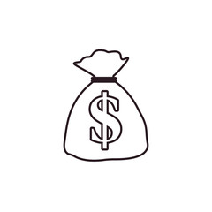 Money burlap bag currency finance cash vector symbol illustration icon symbol sign sack euro