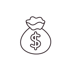 Money burlap bag currency finance cash vector symbol illustration icon symbol sign sack euro