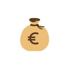 Money burlap bag currency finance cash vector symbol illustration icon symbol sign sack euro