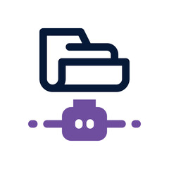folder network duotone icon. Sleek and modern vector icon for websites, mobile apps, marketing materials, and corporate design. Fully scalable and ready to use.