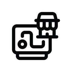 gps line icon. Clean and minimalist vector icon for websites, mobile apps, presentations, and logos. Fully scalable and customizable for any project.