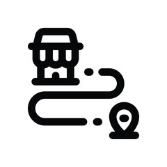 route line icon. Clean and minimalist vector icon for websites, mobile apps, presentations, and logos. Fully scalable and customizable for any project.