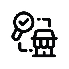 search line icon. Clean and minimalist vector icon for websites, mobile apps, presentations, and logos. Fully scalable and customizable for any project.