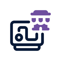 gps duotone icon. Sleek and modern vector icon for websites, mobile apps, marketing materials, and corporate design. Fully scalable and ready to use.