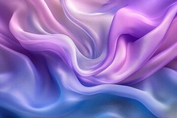Fototapeta premium Soft, flowing ombre fabric in shades of purple and blue, creating a luxurious and elegant texture.