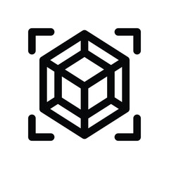 3d line icon. Clean and minimalist vector icon for websites, mobile apps, presentations, and logos. Fully scalable and customizable for any project.