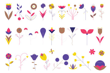 Spring Element Flat design Vector Pack