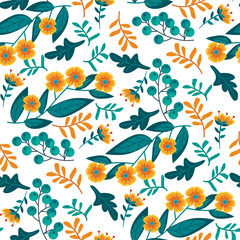 vector seamless pattern of flowers, pattern for decoration and embellishment, print on fabric and paper for holidays, weddings, Easter decor. spring and summer flowers delicate combination for stylish