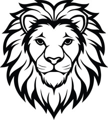 Obraz premium lion head vector