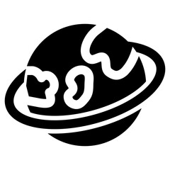 vector illustration of planet with ring