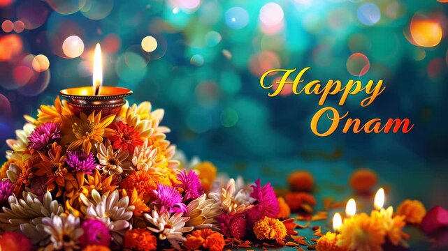 Thiruvonam festival: Onam customs, flower rangoli, Sadya feast, Thiruvathira Kali, Puli Kali dance, traditional meals, multi-day celebration, harvest rituals, cultural significance.