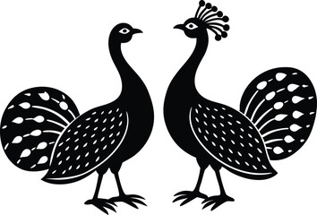 vector illustration of a peacock
