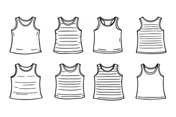 Tank top line art