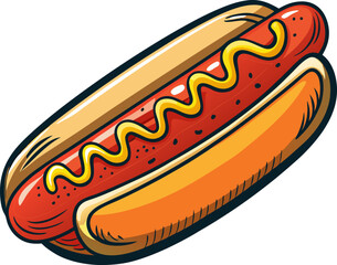 hot dog vector illustration
