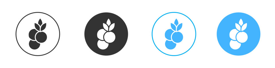 Blueberry icon simple flat vector icon pack