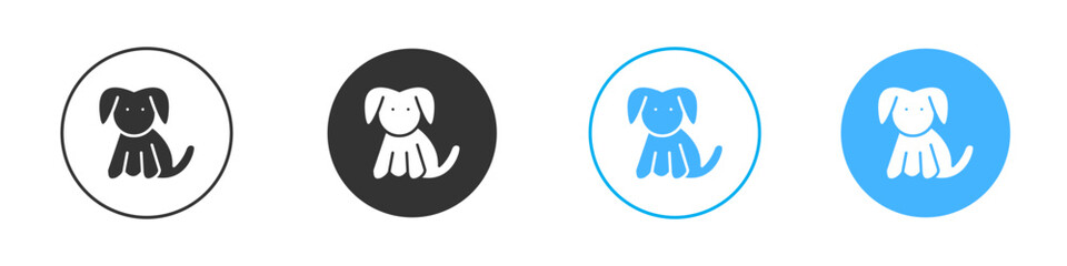 Little puppy icon simple flat vector icon pack