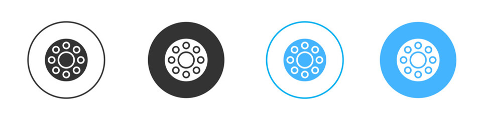 Car bearing icon simple flat vector icon pack