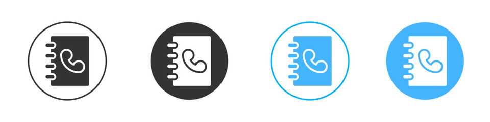 Contact book icon simple flat vector icon pack