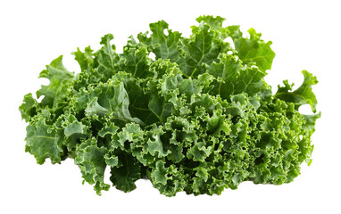 Obraz premium Bunch of green leafy vegetables on transparent or white background,png