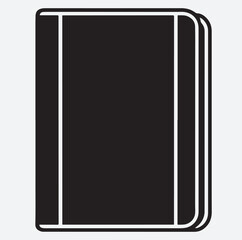 notebook line icon silhouette vector art illustration, tablet pc isolated on white