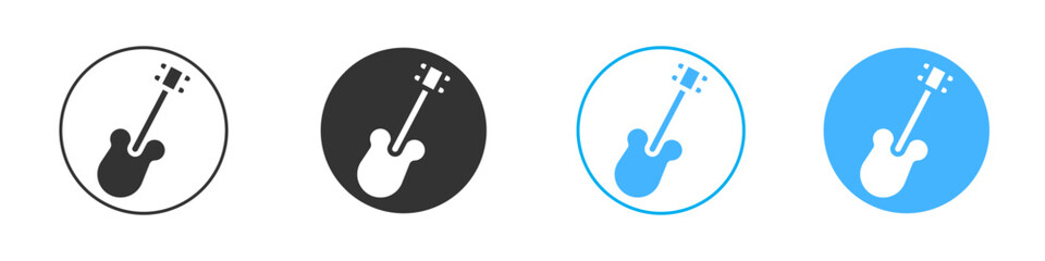 Guitar icon simple flat vector icon pack
