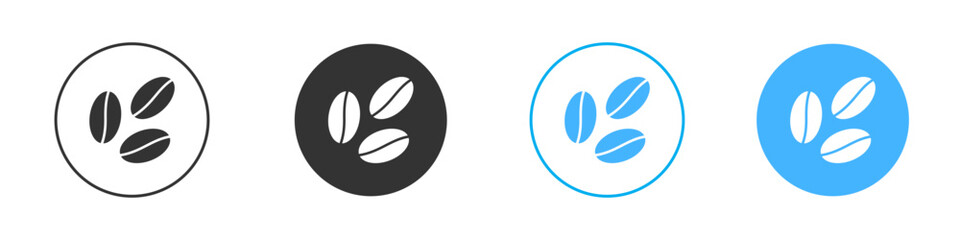 Coffee beans icon simple flat vector icon pack