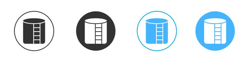 Oil storage icon simple flat vector icon pack