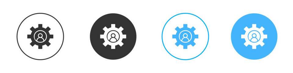 Employee skills icon simple flat vector icon pack