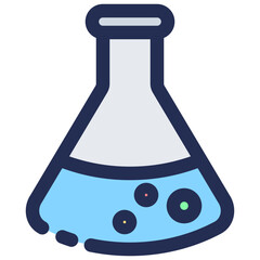chemical test tube with liquid