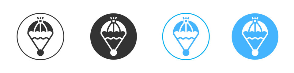 Parachute icon simple flat vector icon pack