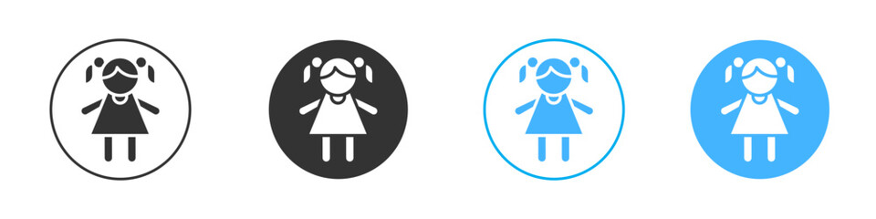 doll icon simple flat vector icon pack