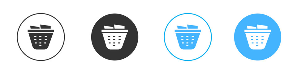 Laundry basket icon simple flat vector icon pack