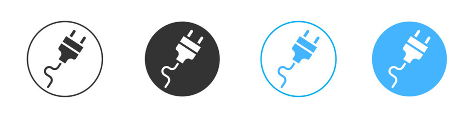 Electrical plug icon simple flat vector icon pack