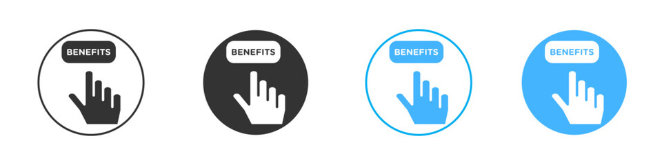 benefits icon simple flat vector icon pack