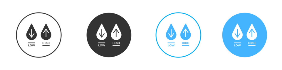 Low and high cholesterol icon simple flat vector icon pack