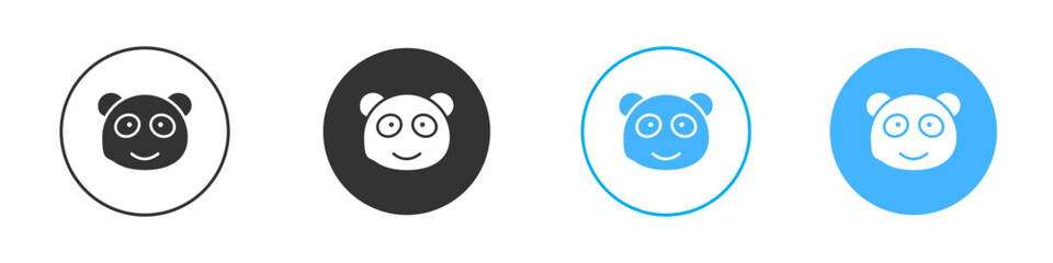 Panda icon simple flat vector icon pack