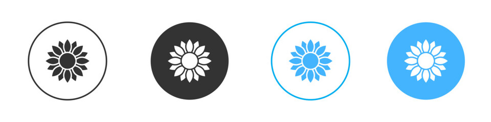Sunflower icon simple flat vector icon pack