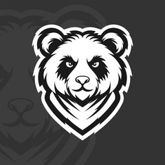 Angry panda, illustration mascot esport