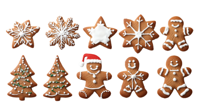 Gingerbread Invisible Transparent Gingerbread Man Outline on White