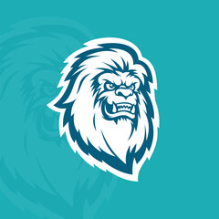 Yeti head, illustration mascot esport