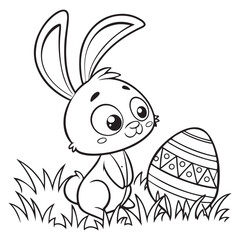 easter bunny with egg