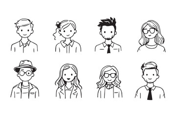 Business person line art and black color 